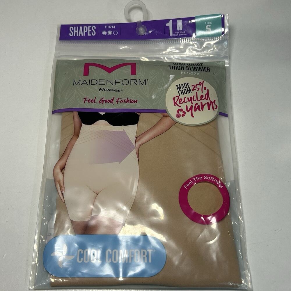 Maidenform Flexess Shapewear Women’s Size Small Beige High Waist‎ Thigh Slimmer